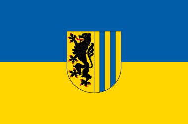 Almanya 'da Saxony 'deki Leipzig bayrağı