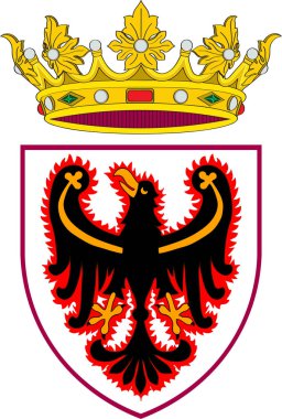 Coat of arms of Trento of Trentino-Alto Adige, Italy clipart