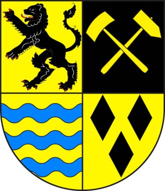 Almanya'da Saksonya'da Mittelsachsen arması