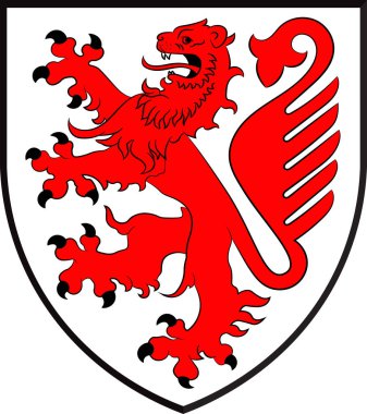 Coat of arms of Braunschweig in Lower Saxony, Germany clipart