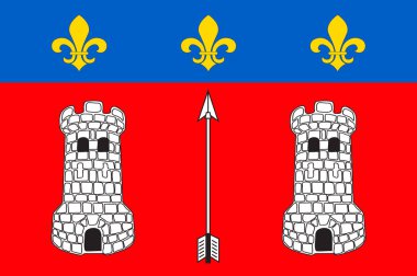 Pays de la Loire, Sarthe 'deki La Fleche bayrağı bir bölge olan F