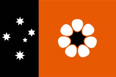 Kuzey toprakları (NT) bayrağı, Merkez ve Orta Kuzey bölgelerinde Federal bir Avustralya topraklarından biridir. Vektör