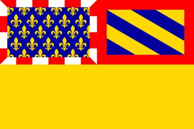 Burgundy, Fransa noktasındaki Cote-Dor bayrağı