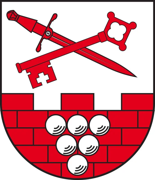 Escudo de armas de Burgenlandkreis en Sajonia-Anhalt en Alemania — Vector de stock