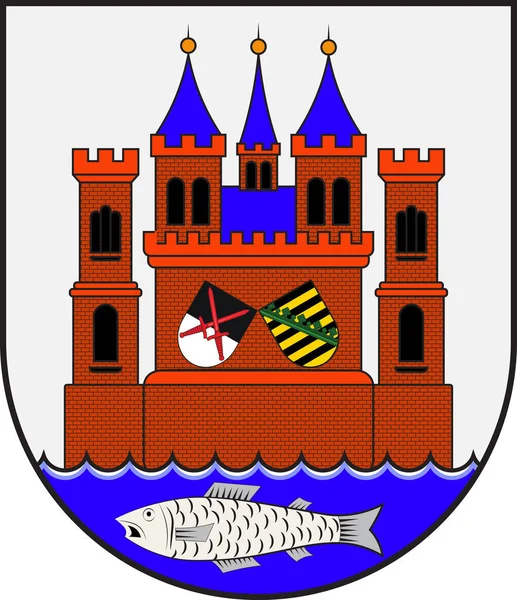 Wappen von wittenberg in sachsen-anhalt in deutschland — Stockvektor