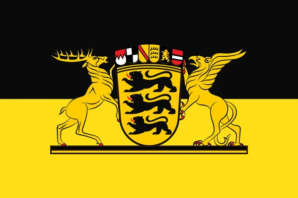 Vlag van Baden-Wuerttemberg het land van Duitsland — Stockvector