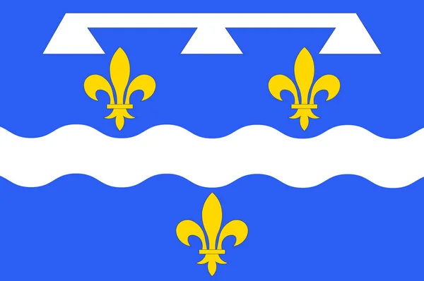 Bandeira de Loiret em Centre-Val de Loire, Francia —  Vetores de Stock