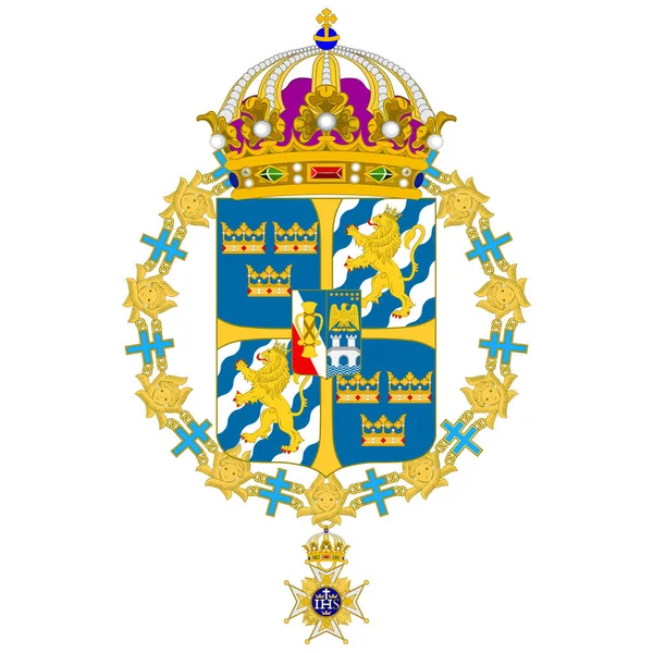 Schwedisches Wappen — Stockvektor