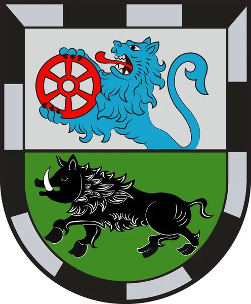 Herb Kirchheimbolanden w Donnersbergkreis of Rhinela — Wektor stockowy