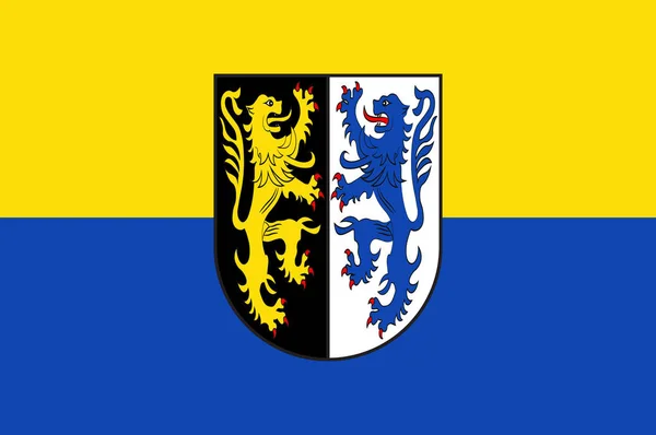 Bandeira de Kusel em Rhineland-Palatinate, Alemania — Vetor de Stock