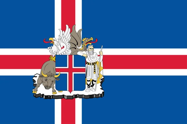 Vlag van IJsland — Stockvector