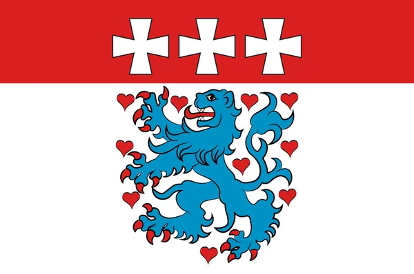 니더작센의 우엘젠 국기, 독일 — 스톡 벡터