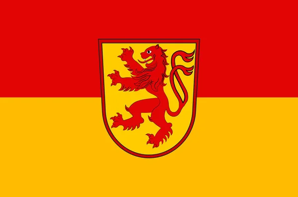 Bandera de Luenen en Renania del Norte-Westfalia, Alemania — Vector de stock