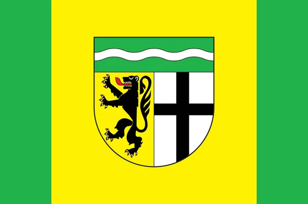 Bandera de Rhein-Erft-Kreis en Renania del Norte-Westfalia, Alemania — Vector de stock