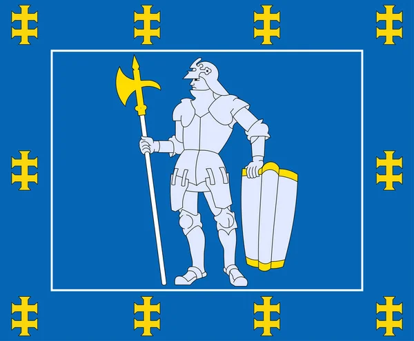 Bandera del Condado de Alytus en Lituania — Vector de stock