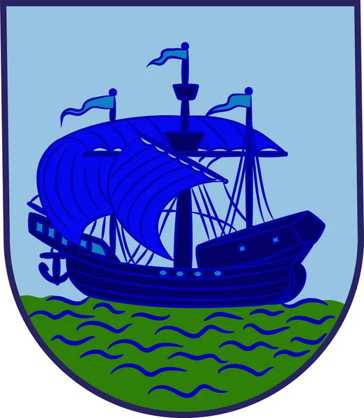 Герб Нордфин () — муніципалітет у Данії — стоковий вектор