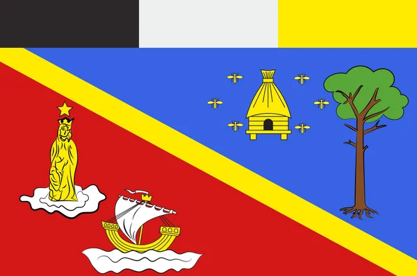 Флаг Аркашона в Жиронде из Нувель-Аквитании является крупнейшим — стоковый вектор