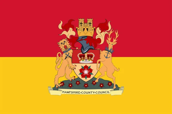Bandiera of Hampshire in Inghilterra — Vettoriale Stock