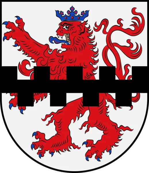 Escudo de la ciudad de Leverkusen en Renania del Norte-Westfalia, Germa — Archivo Imágenes Vectoriales