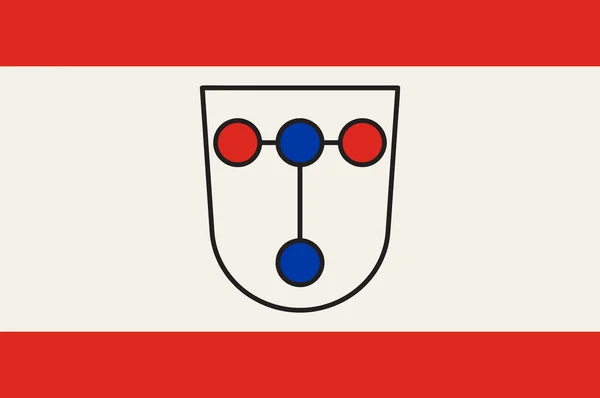 Bandeira de Troisdorf in North Rhine-Westphalia, Alemania — Vetor de Stock
