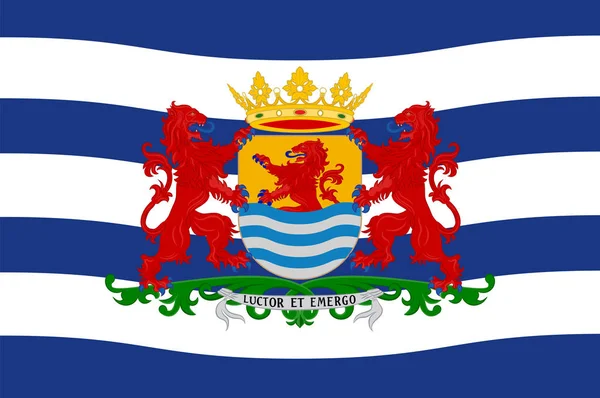 Bandeira de Zeeland, Países Baixos — Vetor de Stock