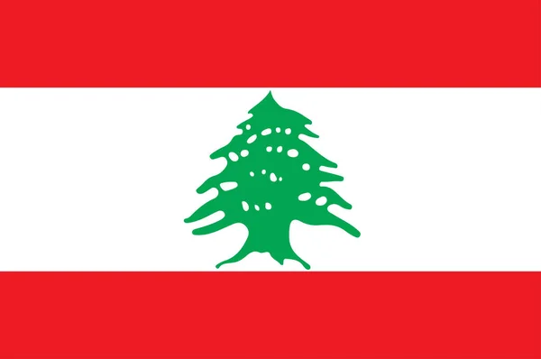 Bandiera del libanone — Vettoriale Stock