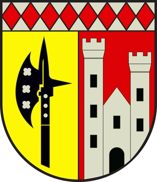 Ulmen címere, Cochem-Zell a Rajna-vidék-Pfalz, GE — Stock Vector