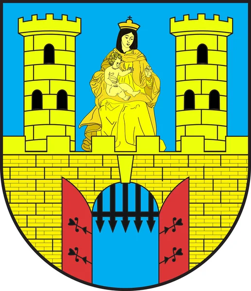 Escudo de armas de Burg bei Magdeburgo en Sajonia-Anhalt en Alemania — Vector de stock