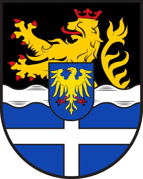 Coat of arms of Germersheim in Rhineland-Palatinate, Germany — Stock Vector