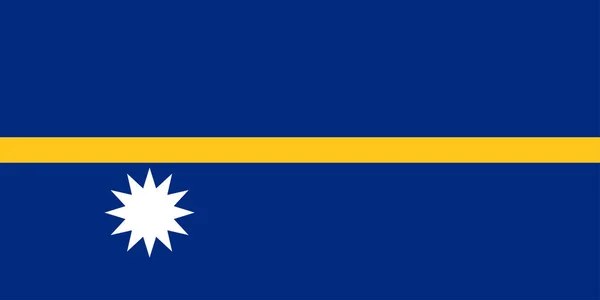 Bandera de nauru — Vector de stock