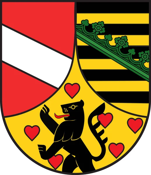 Almanya'da Thüringen'de Saale-Holzland arması — Stok Vektör