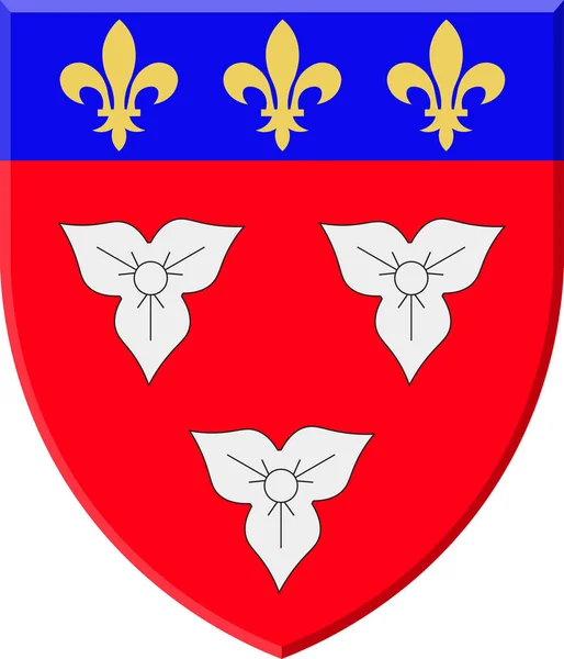 Escudo de Orleans en Centre-Val de Loire, Francia — Vector de stock