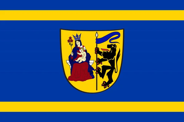 Flagge von Brüggen in Nordrhein-Westfalen, Deutschland — Stockvektor