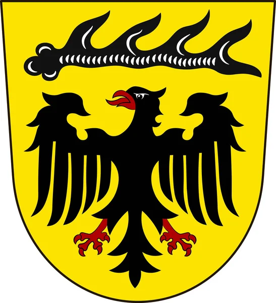 Escudo de Ludwigsburg en Baden-Wuerttemberg, Alemania — Vector de stock