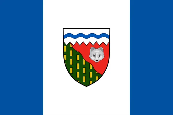 Flagge der nordwestlichen Territorien ist ein föderales Gebiet Kanadas. Vektorillustration — Stockillustration Flagge der Nordwest-Territorien in Kanada — Stockvektor