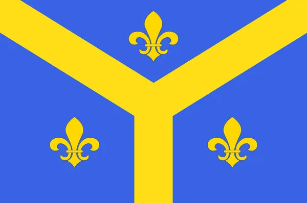 Флаг Иссудуна в Эндре, Центр-Валь-де-Луар, Франция — стоковый вектор