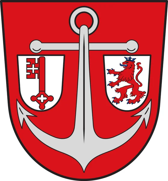 Rodenkirchen címere Észak-Rajna-Vesztálifölnben — Stock Vector