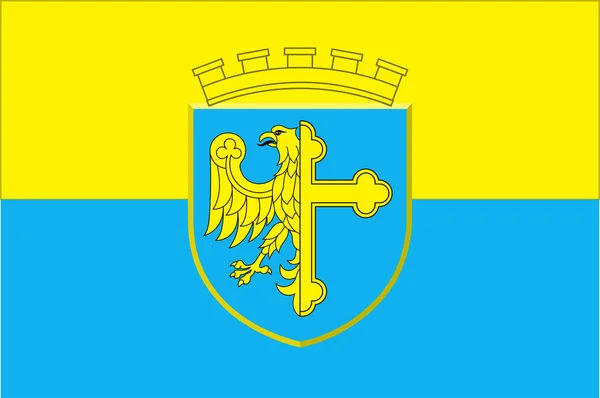 폴란드에서 오 폴 레 주에 오 폴 레 시의 국기 — 스톡 벡터