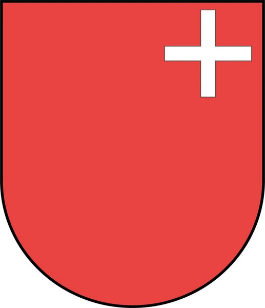Escudo de armas del cantón de Schwyz en Suiza — Archivo Imágenes Vectoriales