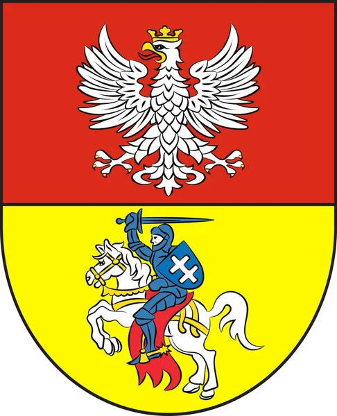 Герб Белостока в Подляском воеводстве на северо-востоке — стоковый вектор
