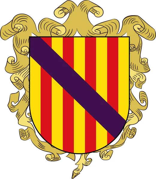 Герб Балеарских островов Испании — стоковый вектор