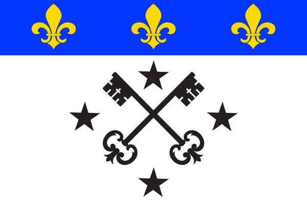 Lisieux a normandiai Calvados zászlaja Franciaországban — Stock Vector
