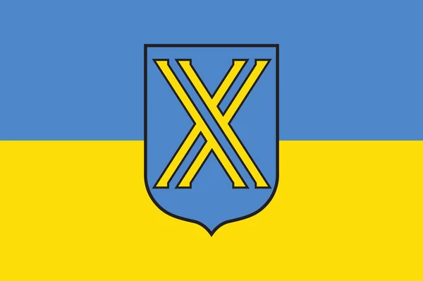 Castrop-Rauxel zászlaja Észak-Rajna – Vesztfália, Németország — Stock Vector