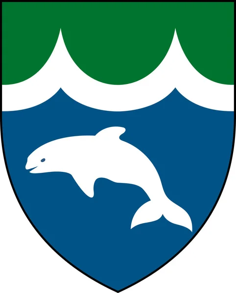 Escudo de Middelfart en la región del sur de Dinamarca — Vector de stock