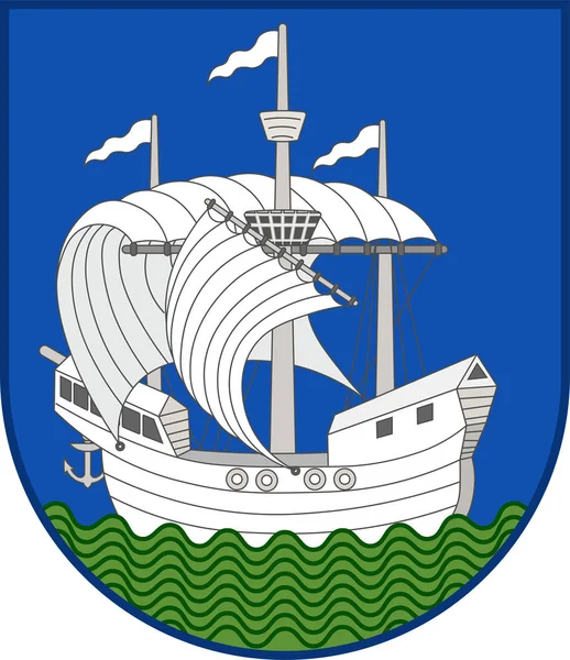 Escudo de Nordfyn en la Región del Sur de Dinamarca — Archivo Imágenes Vectoriales
