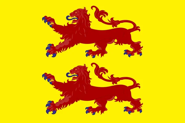 Прапор Верхні-Піренеїв у Occitanie — регіон Франції — стоковий вектор