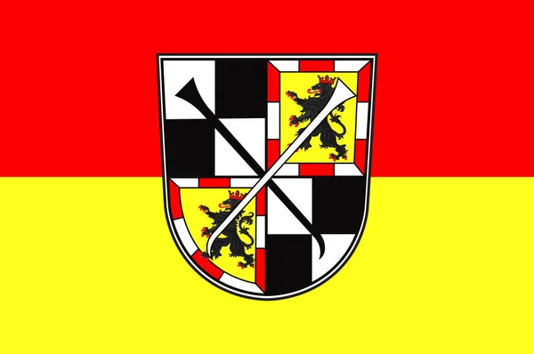 Bandeira de Bayreuth em Upper Franconia, Baviera, Alemania — Vetor de Stock