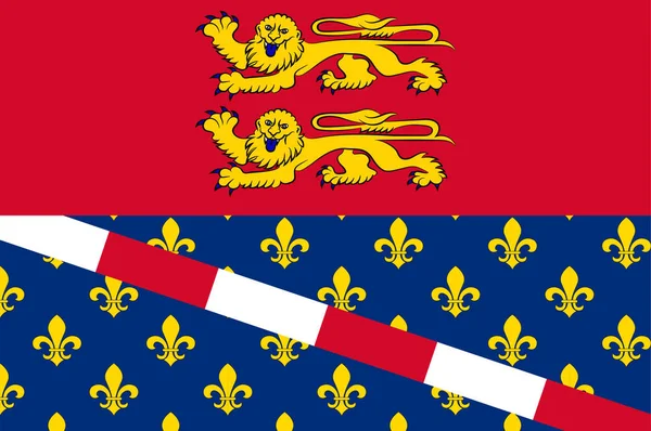 La bandiera di Eure in Normandia è una regione della Francia — Vettoriale Stock