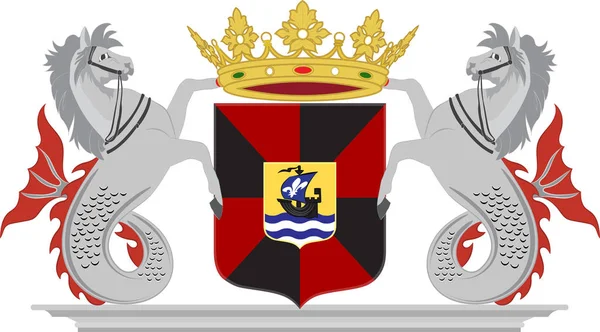 オランダ アルメレの紋章付き外衣 — ストックベクタ