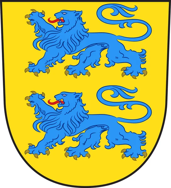 Wappen des Herzogtums Schleswig in Schleswig-Holstein in Keim — Stockvektor